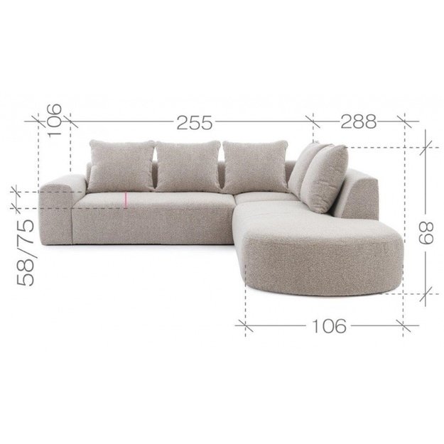 Kampinė Modulinė Sofa Ares