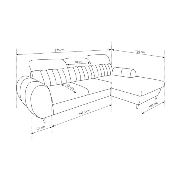 Kampinė Sofa Bianco