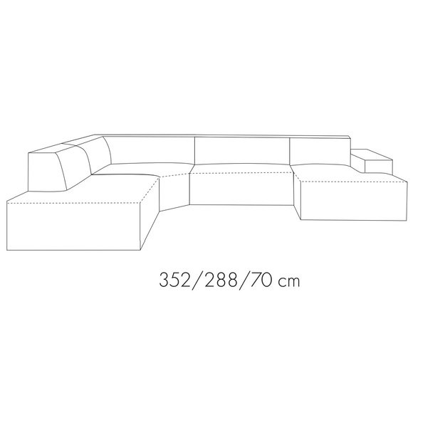 Modulinė U Formos Sofa Fondy