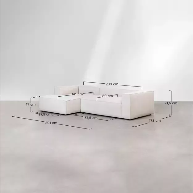 Kampinė Sofa Berta Kairinė