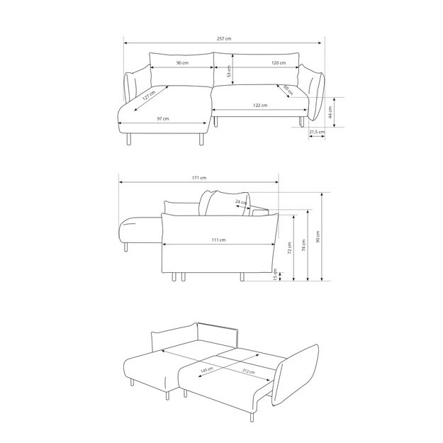 Kampinė Sofa Adel