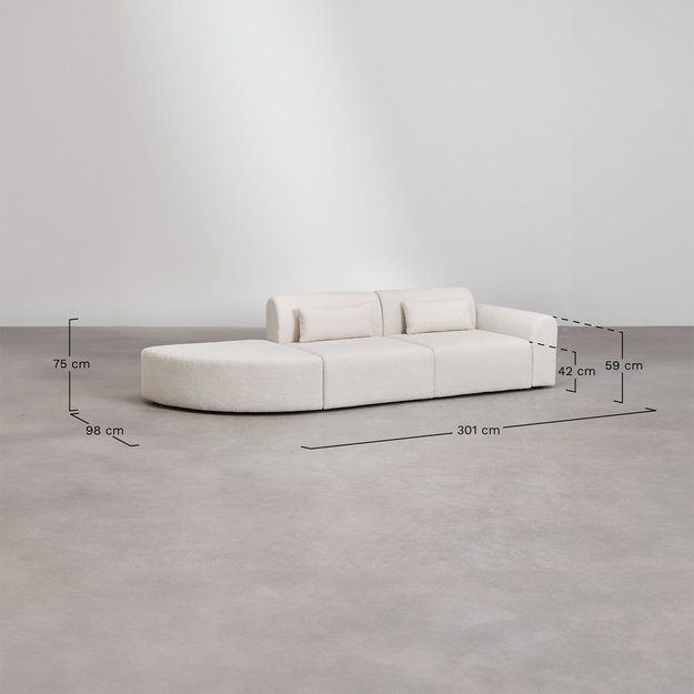 Modulinė Kampinė Dešininė Sofa Bora 