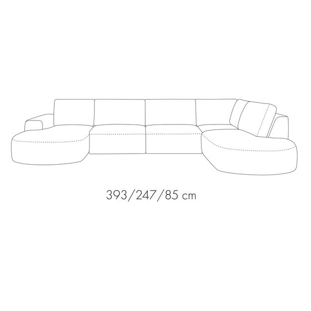 Modulinė U Formos Sofa Tomino