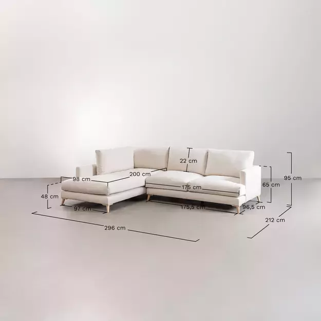 Kampinė Sofa Sara Kairinė