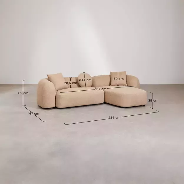 Modulinė Kampinė Dešininė Sofa Coco